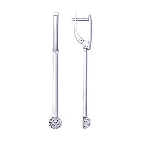 Серьги SOKOLOV - Серебро 925, Фианит (арт. 94022899)