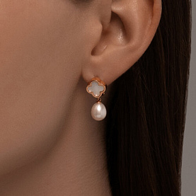 Серьги SOKOLOV - Золото 585, Жемчуг культивированный, Перламутр (арт. 792439)