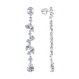 Серьги SOKOLOV - Серебро 925, Фианит (арт. 94023592)