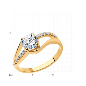 Кольцо SOKOLOV - Серебро 925, Фианит (арт. 93010242)