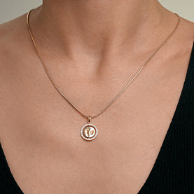 Подвеска SOKOLOV - Золото 585, Фианит (арт. 036910)