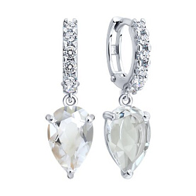 Серьги SOKOLOV - Серебро 925, Горный хрусталь (арт. 92025389)