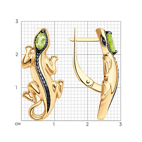 Серьги SOKOLOV - Серебро 925, Хризолит (арт. 92022605)