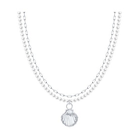 Колье SOKOLOV - Серебро 925, Жемчуг имитация, Фианит (арт. 94071335)