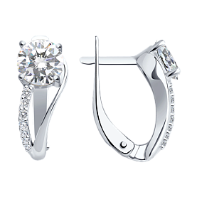 Серьги SOKOLOV - Серебро 925, Фианит (арт. 94021054)