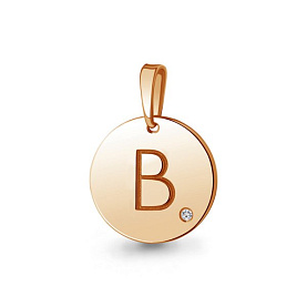 Подвеска Аквамарин - Серебро 925, Фианит (арт. 24597.6)