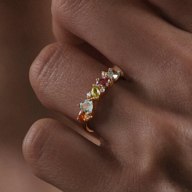 Кольцо Diamant - Золото 585, Аметист, Топаз, Фианит, Хризолит, Цитрин (арт. 51-310-02408-1)