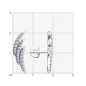 Серьги Diamant - Серебро 925, Фианит (арт. 94-122-00523-1)