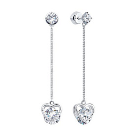 Серьги SOKOLOV - Серебро 925, Фианит (арт. 94023472)