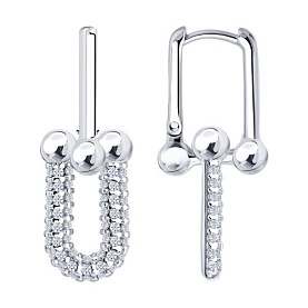 Серьги SOKOLOV - Серебро 925, Фианит (арт. 94027372)