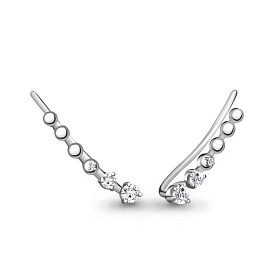 Серьги Аквамарин - Серебро 925, Фианит (арт. 45500А.5)