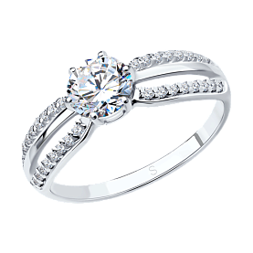 Кольцо SOKOLOV - Серебро 925, Фианит (арт. 94012345)