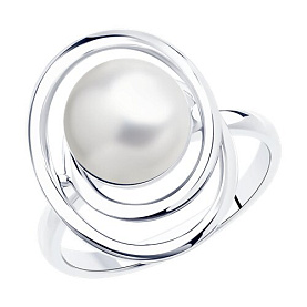 Кольцо SOKOLOV - Серебро 925, Жемчуг синтетический (арт. 94013292)
