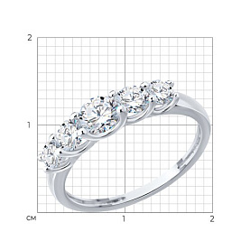 Кольцо SOKOLOV - Серебро 925, Фианит (арт. 94014660)