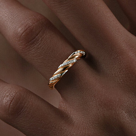 Кольцо SOKOLOV - Золото 375, Фианит (арт. 31-110-02075-1)