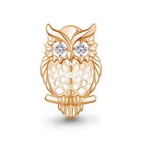 Брошь Аквамарин - Серебро 925, Фианит (арт. 77491А.6)