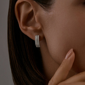 Серьги SOKOLOV - Серебро 925, Фианит (арт. 94023553)