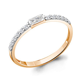 Кольцо Аквамарин - Золото 585, Фианит (арт. 67247А.1)