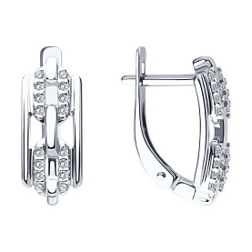 Серьги SOKOLOV - Серебро 925, Фианит (арт. 94026796)