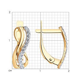 Серьги SOKOLOV - Золото 375, Фианит (арт. 31-120-02549-1)