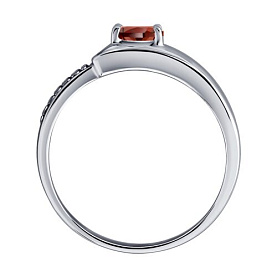 Кольцо SOKOLOV - Серебро 925, Гранат, Фианит (арт. 92014948)