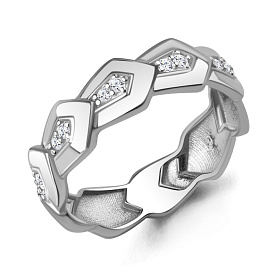 Кольцо Аквамарин - Серебро 925, Фианит (арт. 600876А.5)