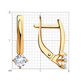 Серьги SOKOLOV - Золото 375, Фианит (арт. 31-120-00893-1)