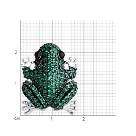 Брошь SOKOLOV - Серебро 925, Фианит, Эмаль (арт. 94040315)