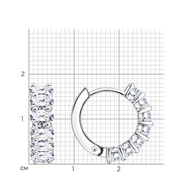 Серьги SOKOLOV - Серебро 925, Фианит (арт. 94027641-91)