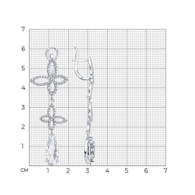 Серьги SOKOLOV - Серебро 925, Фианит (арт. 94027806)