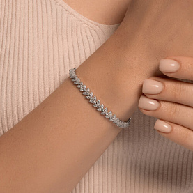 Браслет SOKOLOV - Серебро 925, Фианит (арт. 94051147-91)