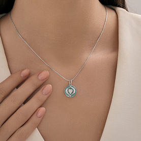 Подвеска Diamant - Серебро 925, Фианит, Эмаль (арт. 94-130-02355-1)