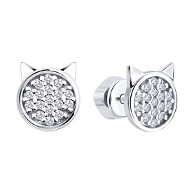 Серьги Diamant - Серебро 925, Фианит (арт. 94-122-02252-1)