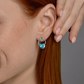 Серьги SOKOLOV - Серебро 925, Фианит (арт. 94026814)