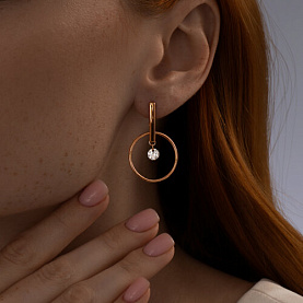 Серьги SOKOLOV - Серебро 925, Фианит (арт. 93022158)