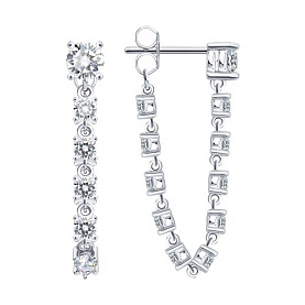 Серьги SOKOLOV - Серебро 925, Фианит (арт. 94027665-91)